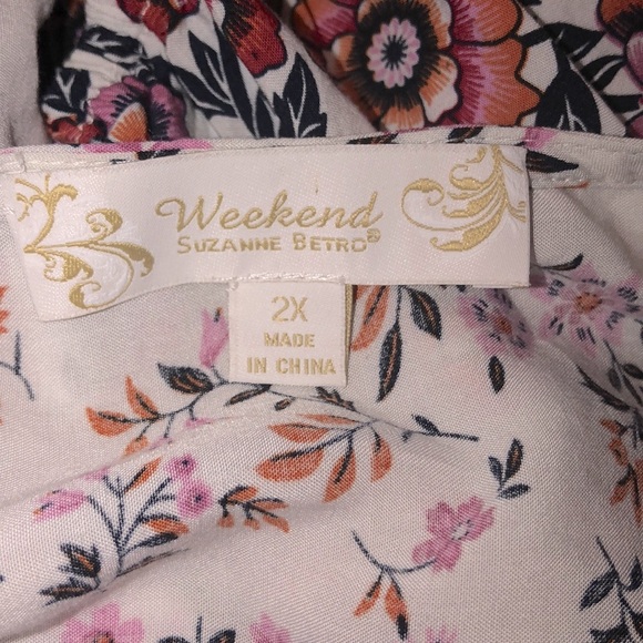 Weekend by Suzanne Betro pls size 2X floral top - Picture 5 of 7